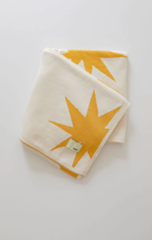Knitted Organic Baby Blanket - Sunburst